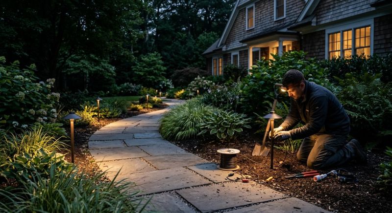 Garden Lighting Installation in Heber City, UT