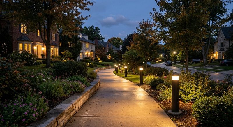 Sidewalk Lighting Installation in Kansas City, MO
