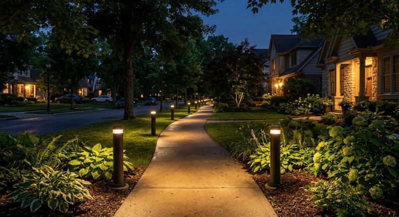 Sidewalk Lighting Installation in Prescott Valley, AZ